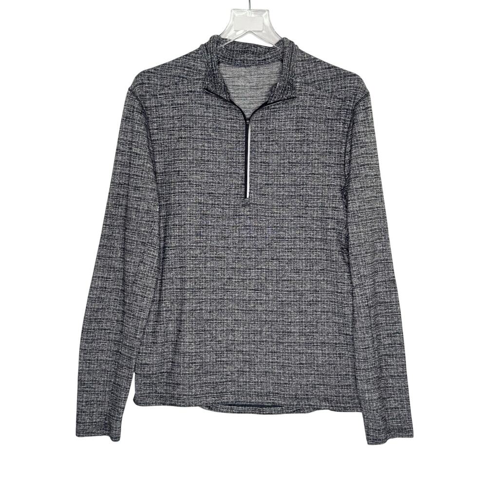 Lululemon Mens Surge Warm 1/2 Zip Pullover M Reflective Heathered Gray Active